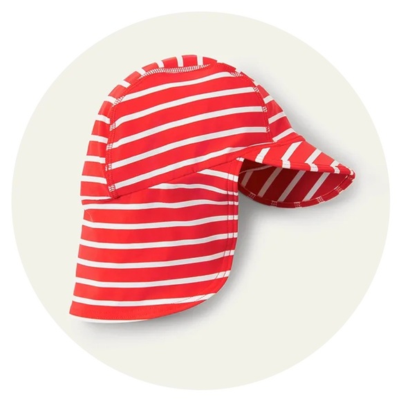 Boden Other - Baby Boden Red White Stripe Sun Safe Swim Hat UPF Size 2-3 Years